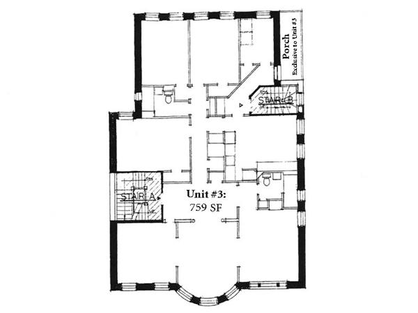 12 Kilsyth Road, Unit 3 Brookline, MA 02445 - Photo 1 of 2 a picture of a floor plan
