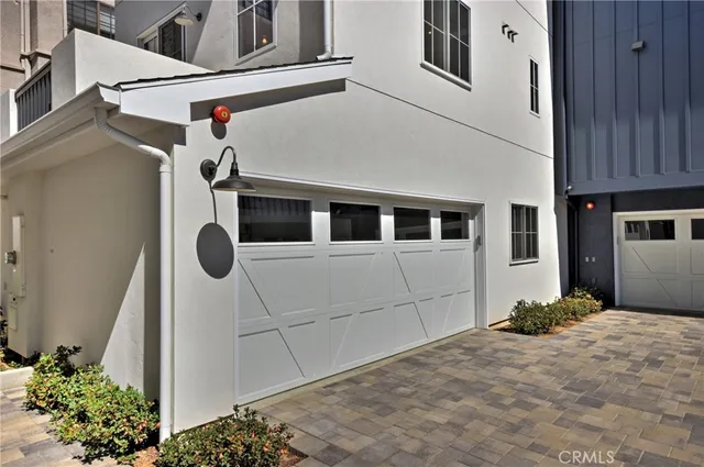 a view of a house with a large window