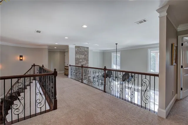 a view of a swimming pool with an outdoor space