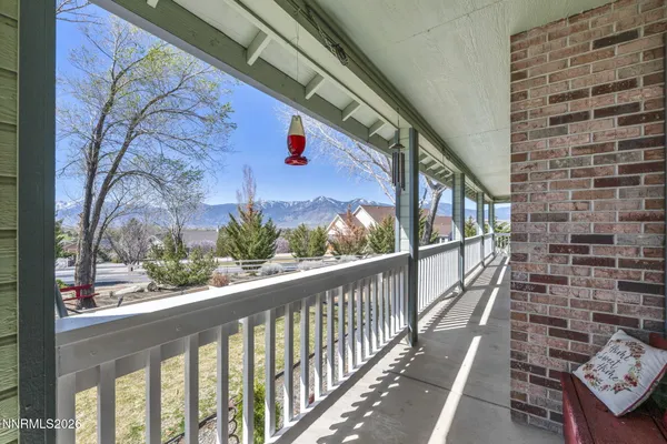 an aerial view of residential house and green space