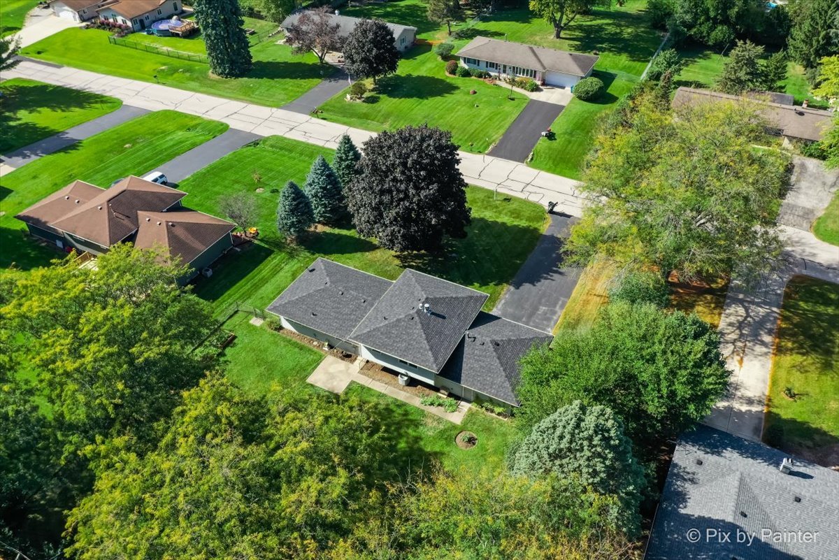 12N243 Hilltop Road Elgin, IL 60123 - Photo 35 of 41 an aerial view of residential house with outdoor space and street view