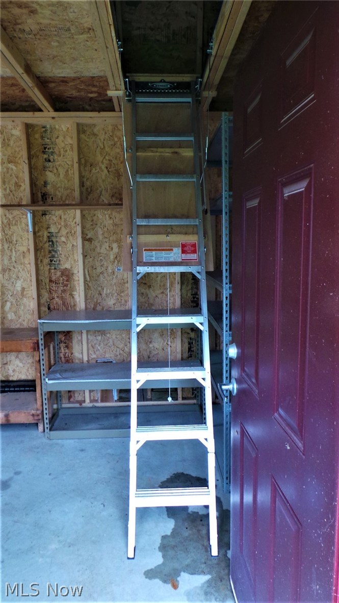 623 Old River Road Little Hocking, OH 45742 - Photo 31 of 33 Ladder to the Loft in Garden Shed