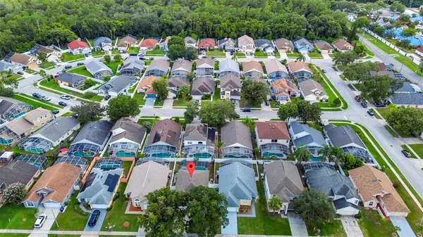 an aerial view of a city
