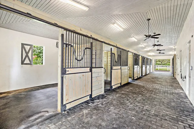 a view of a garden with swimming pool