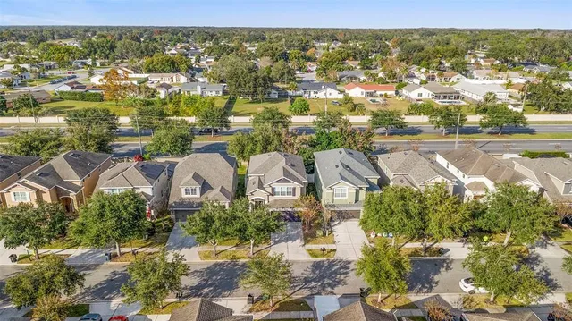 an aerial view of multiple house