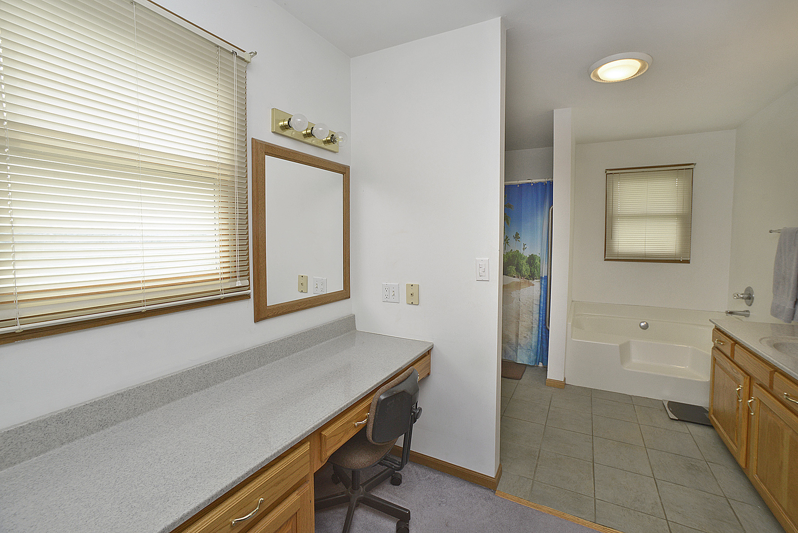 2098 North 15th Road Streator, IL 61364 - Photo 10 of 23 a bathroom with a sink a bathtub and a window