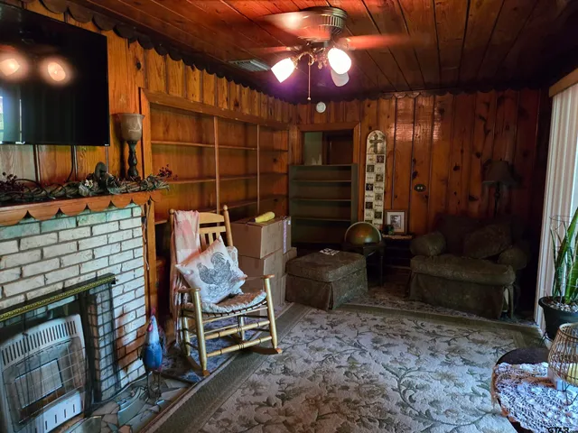 a room with furniture