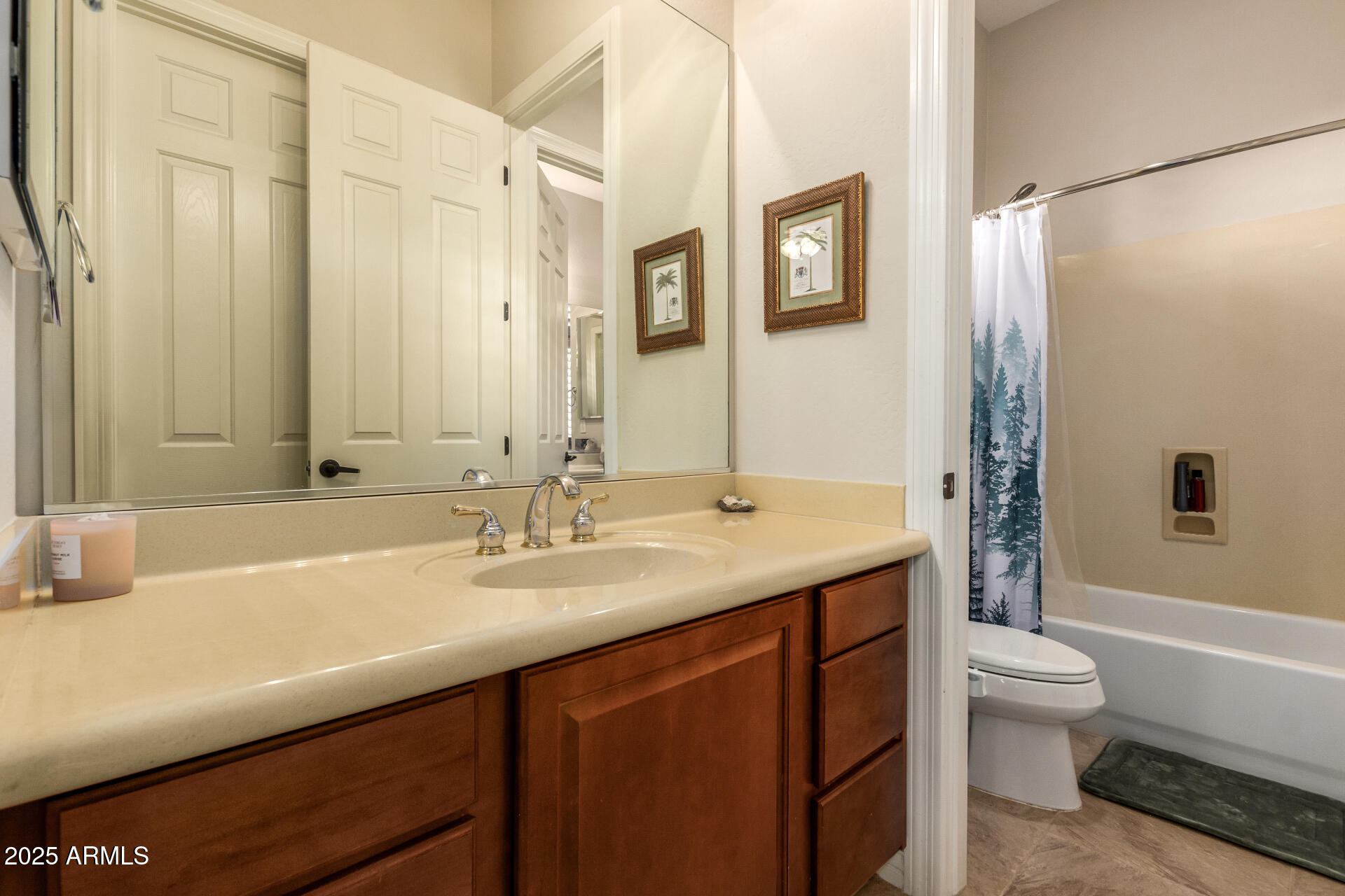 41715 North River Bend Road Phoenix, AZ 85086 - Photo 56 of 60 a bathroom with a granite countertop sink toilet and shower