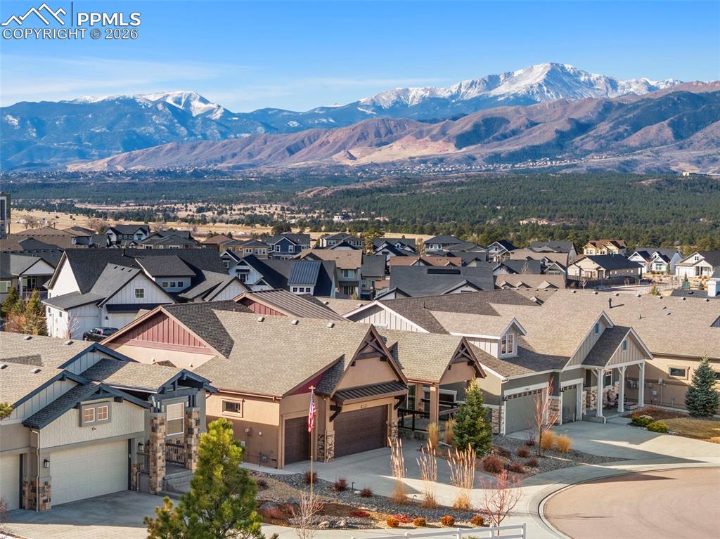 1073 Native Dancer Terrace Colorado Springs, CO 80921 - Photo 4 of 48 View of mountain backdrop featuring nearby suburban area