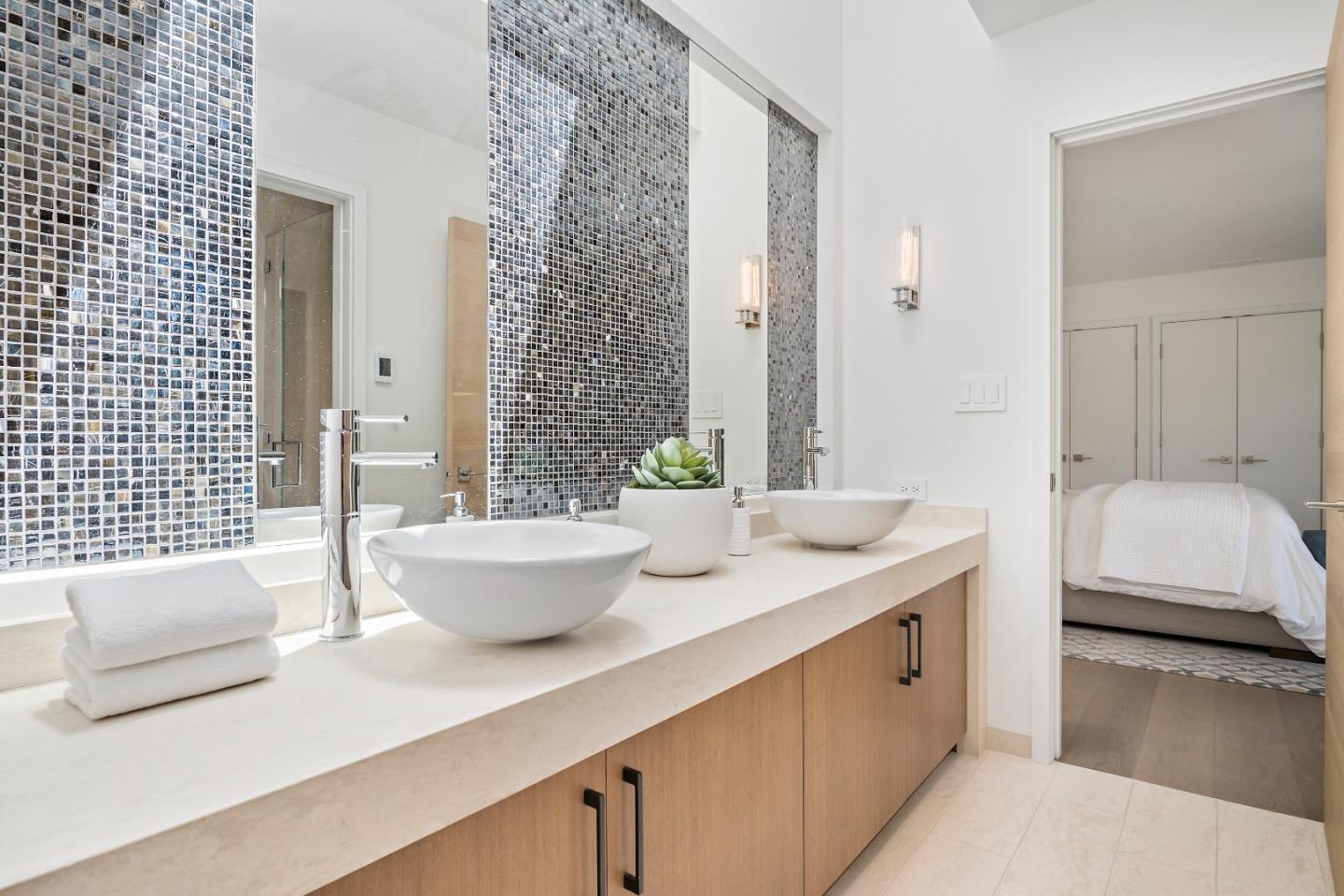 396 Raymundo Drive Woodside, CA 94062 - Photo 25 of 58 a living room with furniture and a potted plant