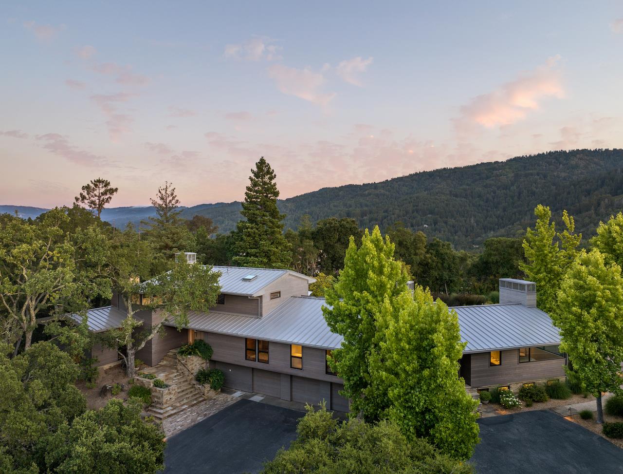 396 Raymundo Drive Woodside, CA 94062 - Photo 52 of 58 an aerial view of a house with mountain view