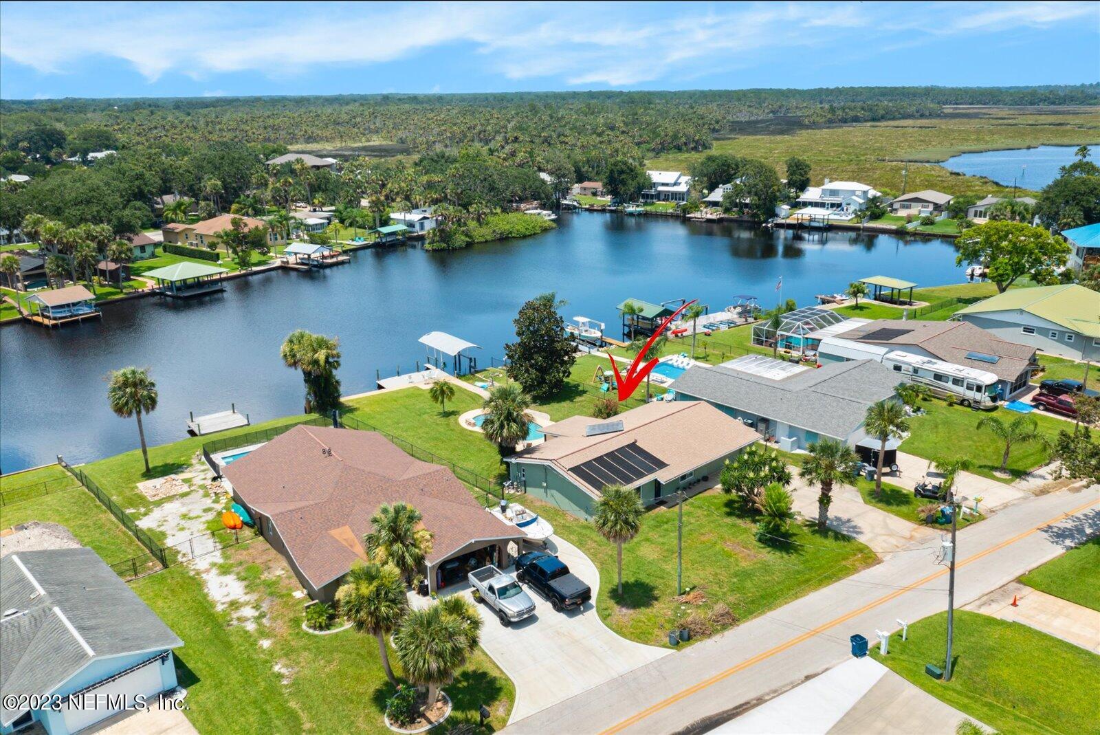 988 Shockney Drive Ormond Beach, FL 32174 - Photo 44 of 46 an aerial view of ocean residential house with outdoor space