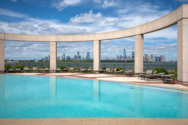 a living room with large windows