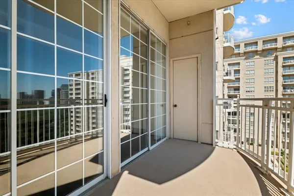 a view of a balcony