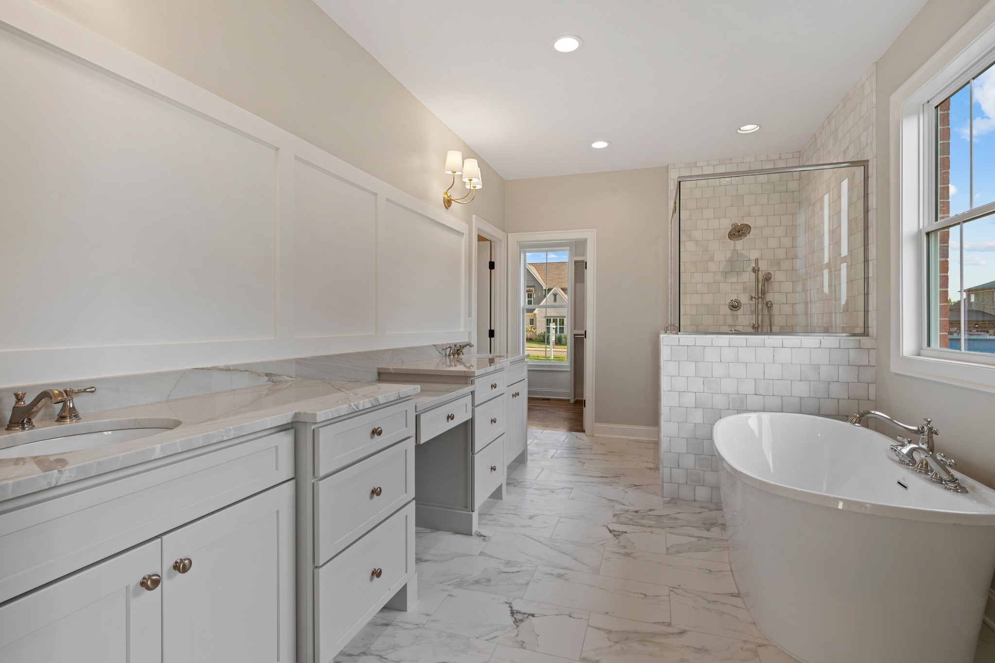 1107 Collin Drive Lebanon, TN 37087 - Photo 28 of 56 a spacious bathroom with a granite countertop sink mirror and bathtub