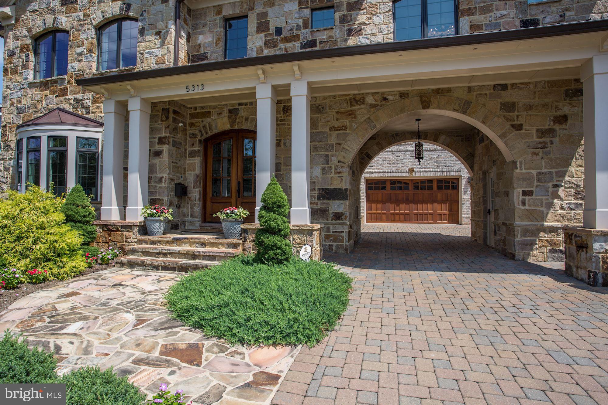 5313 Wehawken Road Bethesda, MD 20816 - Photo 2 of 50 Elegant archway to private courtyard - 8 car pkg