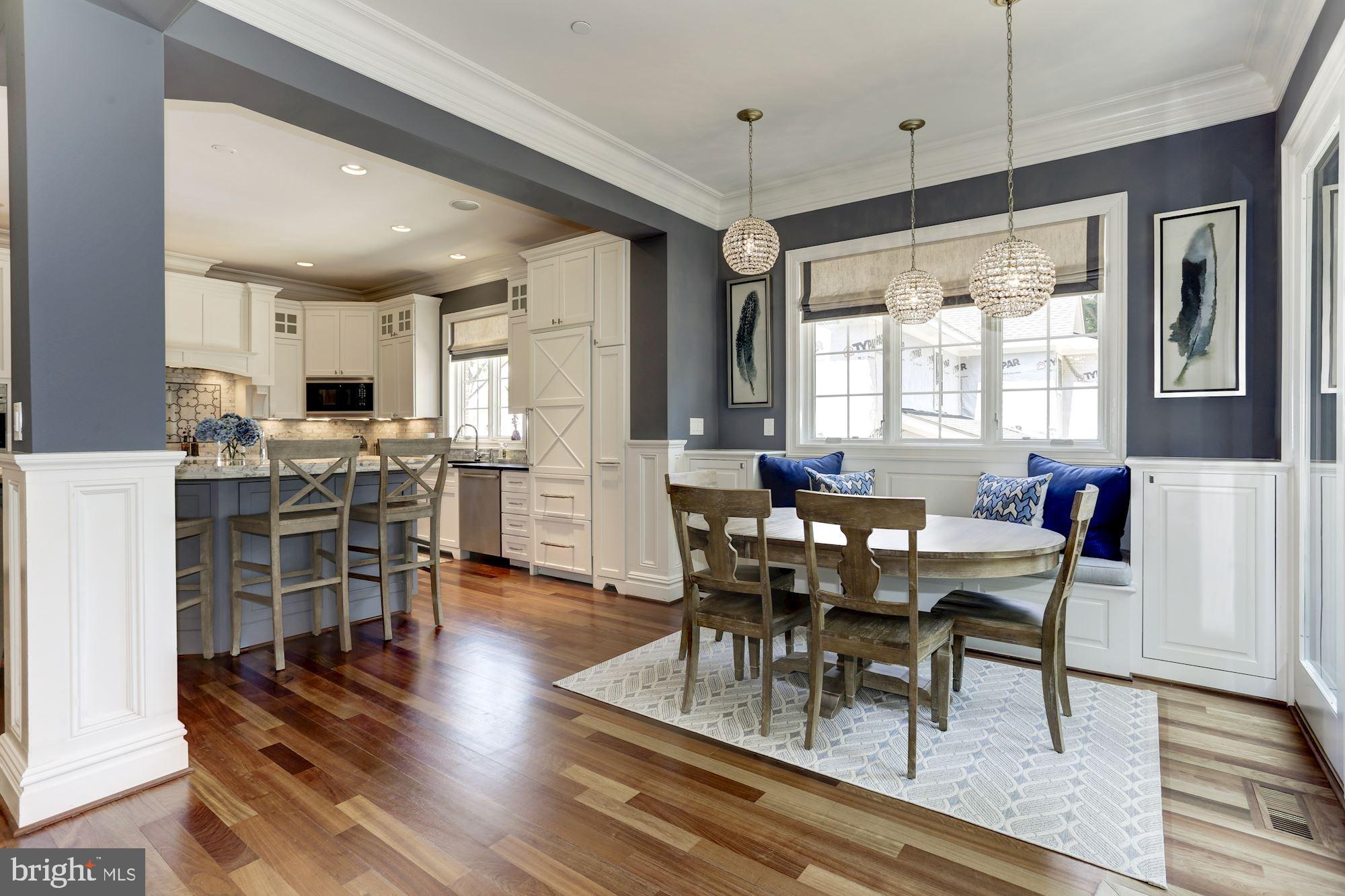 5313 Wehawken Road Bethesda, MD 20816 - Photo 14 of 50 Built-in seating and elegant lighting fixtures