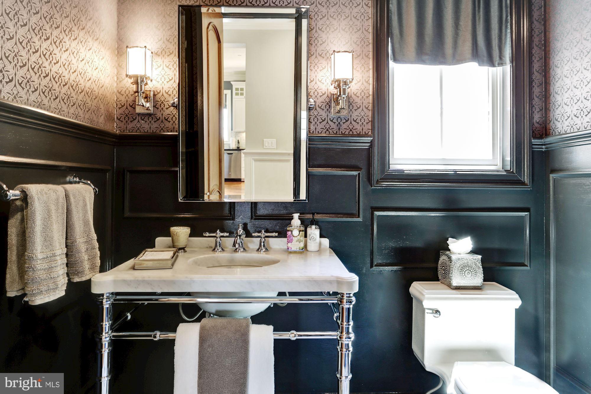 5313 Wehawken Road Bethesda, MD 20816 - Photo 18 of 50 Powder room with top-quality, high-end details