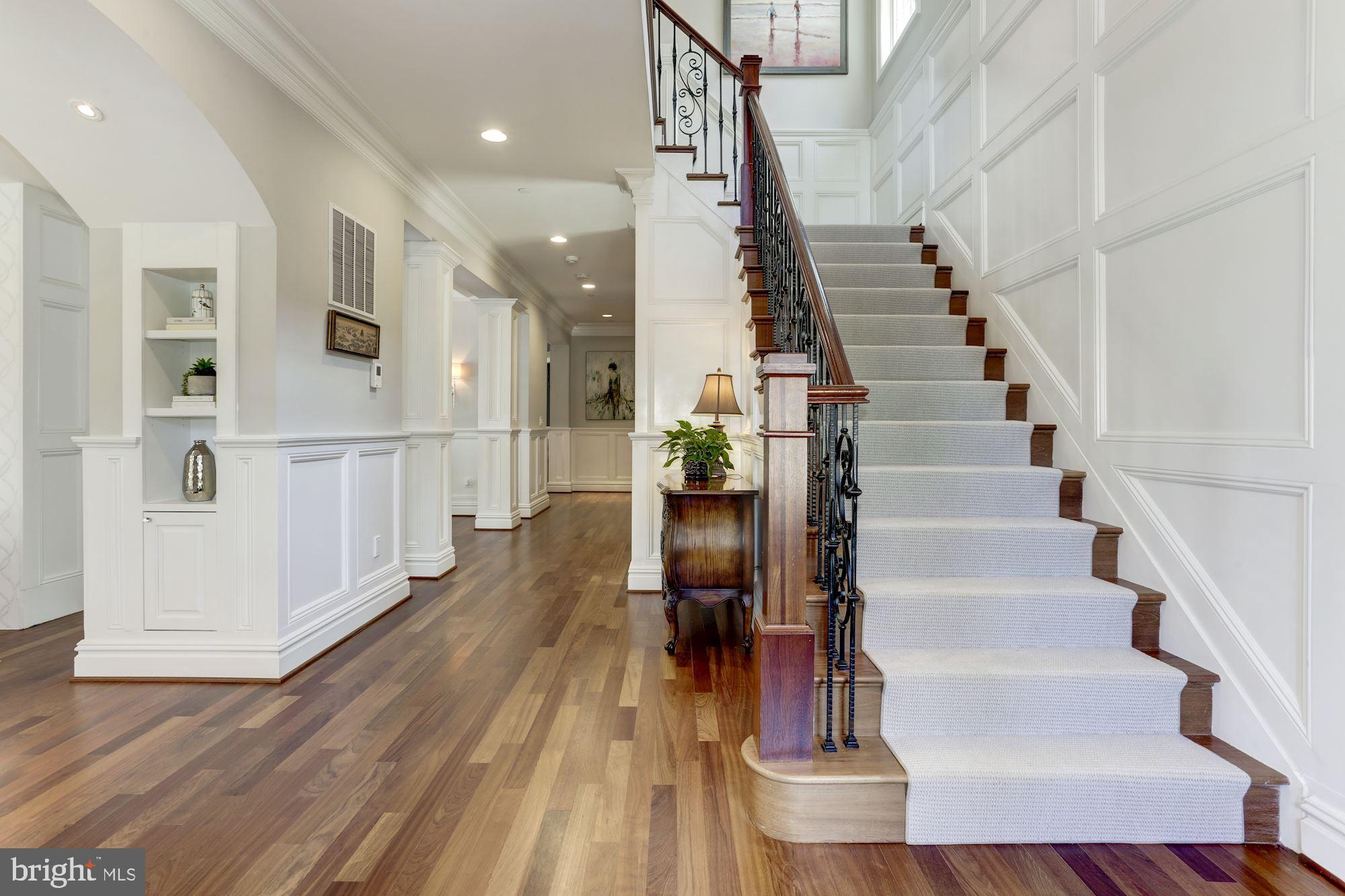 5313 Wehawken Road Bethesda, MD 20816 - Photo 3 of 50 Dramatic foyer with Brazilian Cherry floors