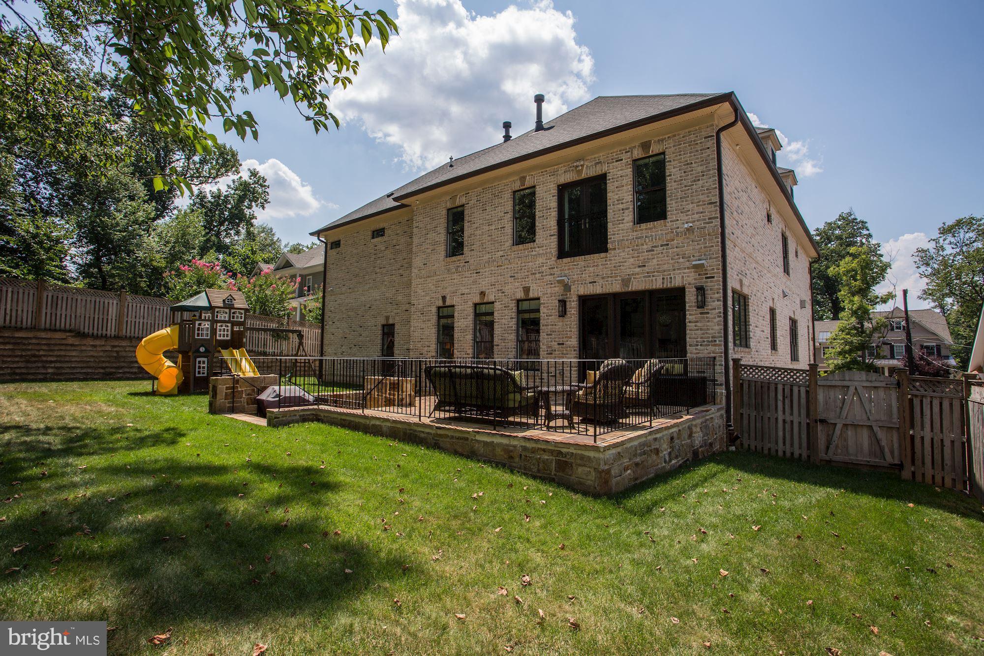 5313 Wehawken Road Bethesda, MD 20816 - Photo 43 of 50 Fenced rear yard with patio and play area