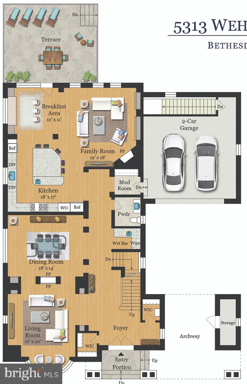 5313 Wehawken Road Bethesda, MD 20816 - Photo 47 of 50 Main level floorplan