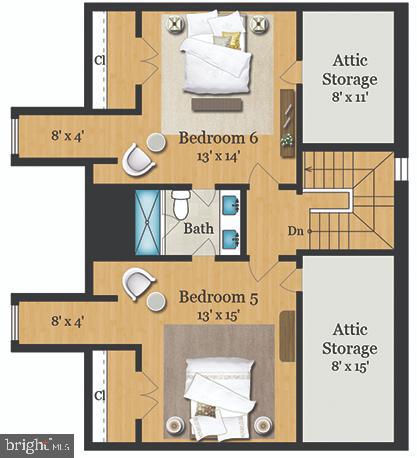 5313 Wehawken Road Bethesda, MD 20816 - Photo 50 of 50 Fourth floor floorplan