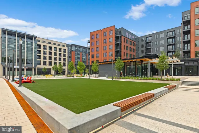 a view of a building from a window