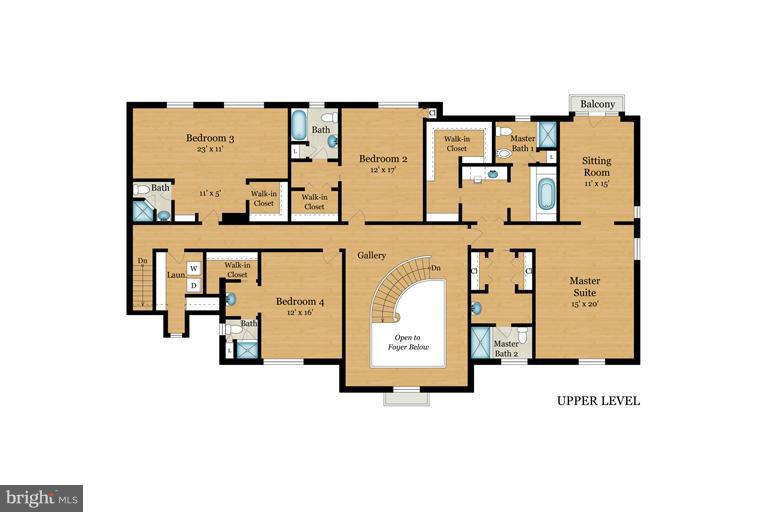 10200 Iron Gate Road Potomac, MD 20854 - Photo 29 of 30 Upper Level Floor Plan