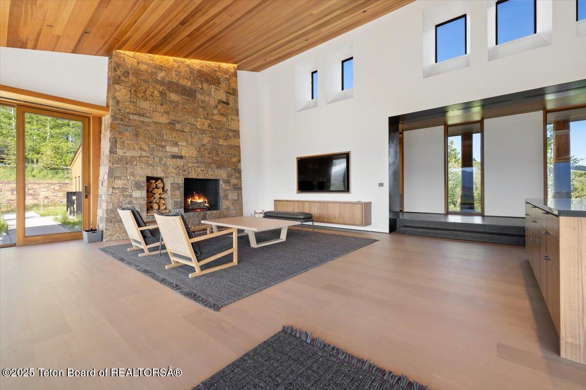 585 Sena Road Jackson, WY 83001 - Photo 31 of 55 Living Fireplace