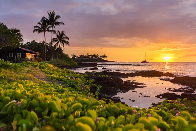 a view of beach and ocean