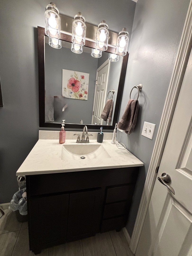 16047 Tiger Drive Lockport, IL 60441 - Photo 14 of 24 a bathroom with a sink vanity and a mirror