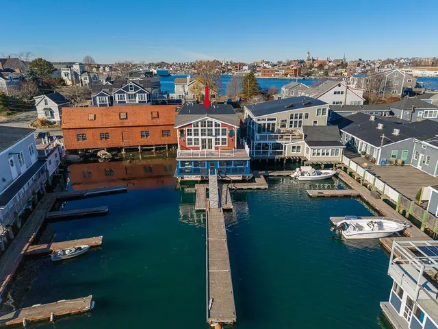 an aerial view of multiple house