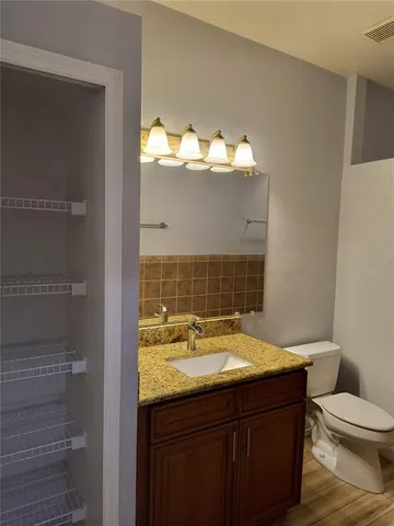 a room with a table and chairs