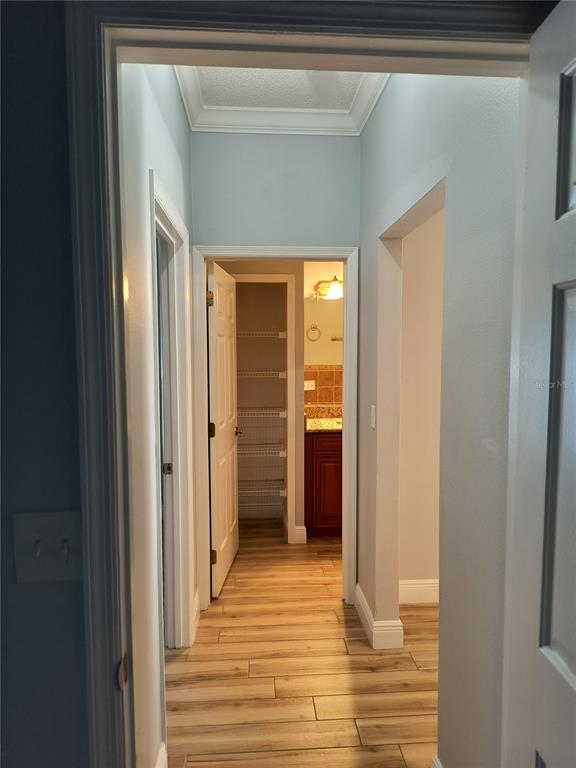 3201 Settlers Trail St. Cloud, FL 34772 - Photo 34 of 38 a view of a hallway with wooden floor and closet