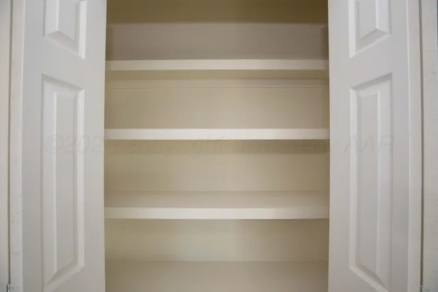 a close view of closet