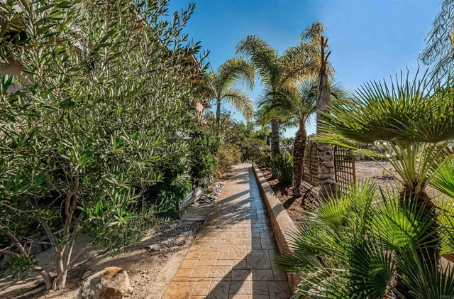 a view of a porch with a bench