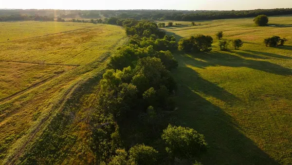 a view of a lake with houses in the background