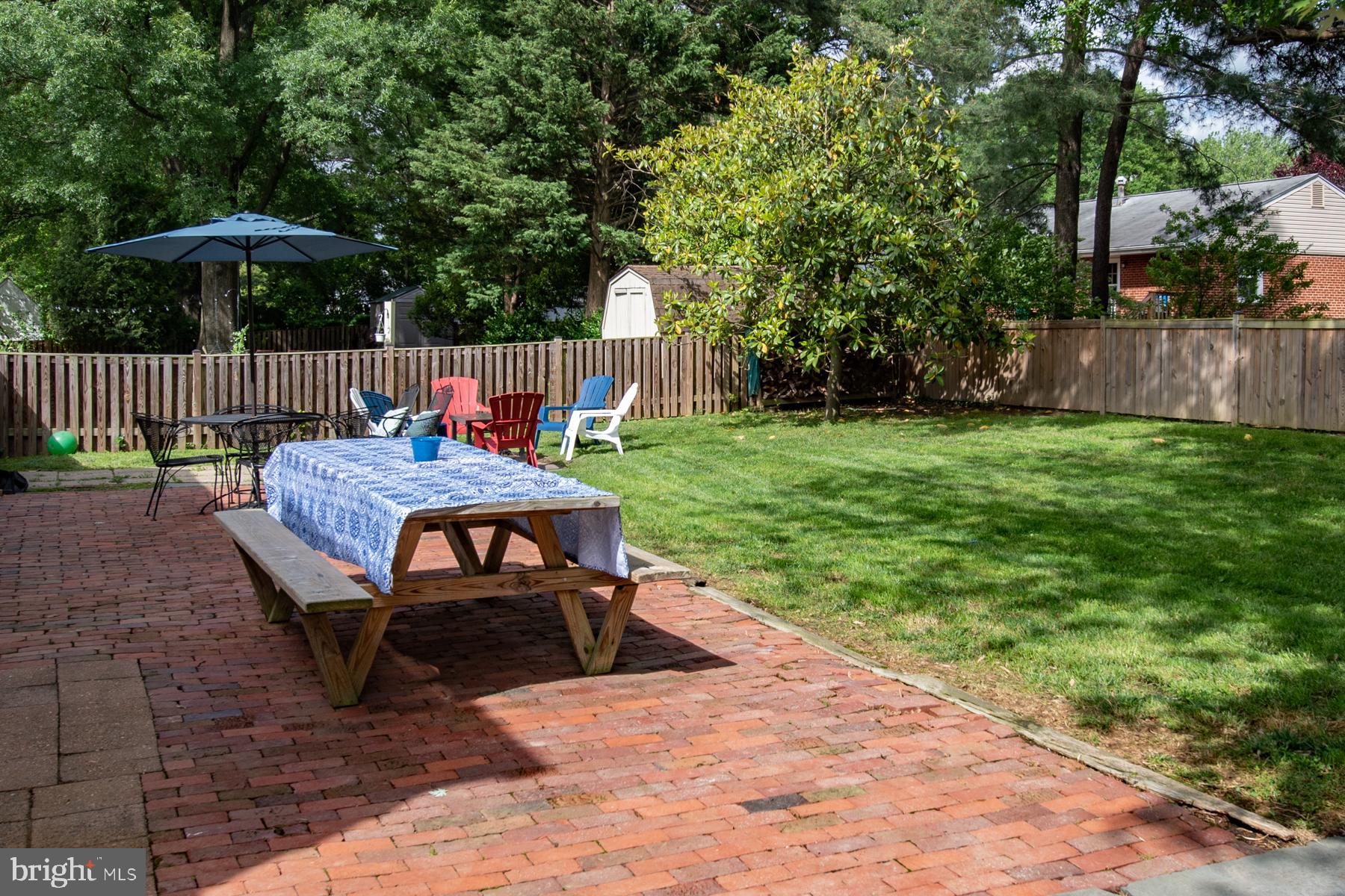 8425 Fort Hunt Road Alexandria, VA 22308 - Photo 17 of 24 large backyard with brick patio