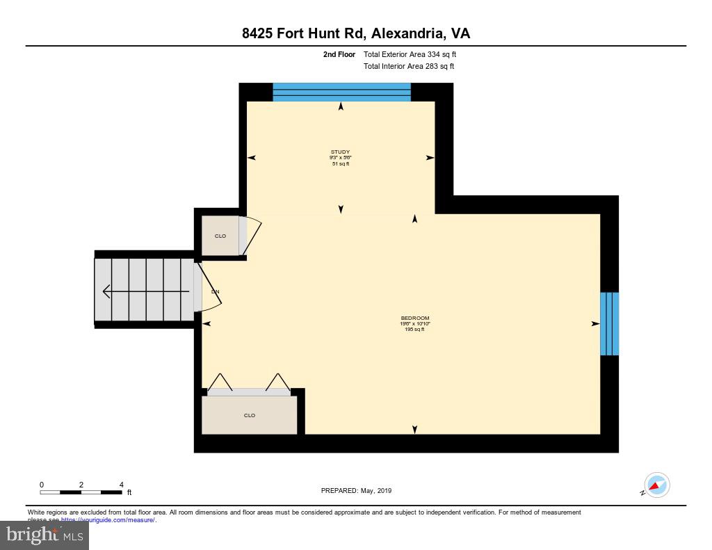 8425 Fort Hunt Road Alexandria, VA 22308 - Photo 23 of 24 2nd level (attached unfinished attic not depicted)