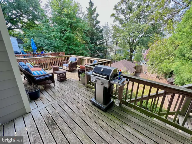 a view of a patio on the roof deck