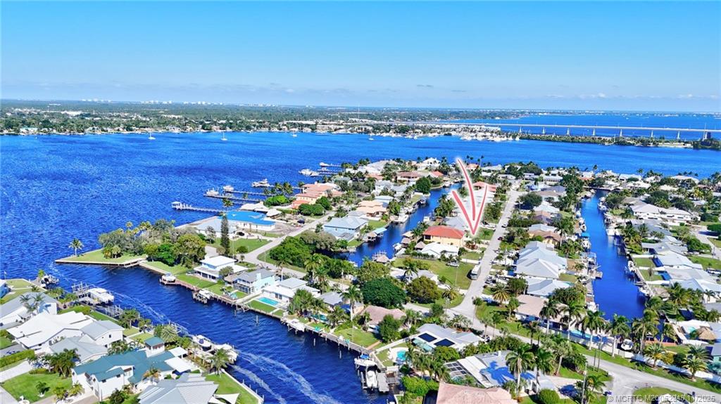 a view of a city with an ocean