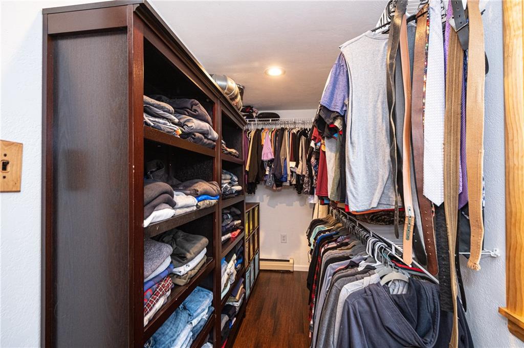 111 Valley View Road Eighty Four, PA 15330 - Photo 16 of 25 MASTER CLOSET: 1410 X 5: New Bamboo Hardwood Flooring, New Recessed Lighting, New Solid Wood Trim, New Solid Wood Door, Natural Light, Built-in Shelving, Built-in Shoe Storage, Fresh Neutral Paint