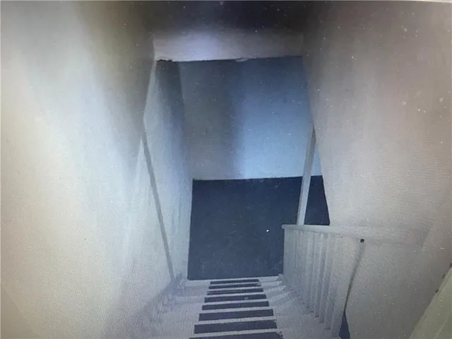 a view of wooden cabinets