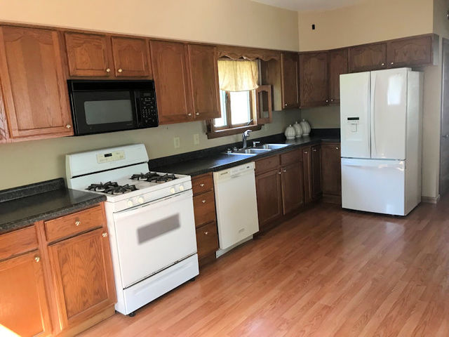 330 Woolf Court Rochelle, IL 61068 - Photo 3 of 15 a kitchen with a stove microwave and refrigerator