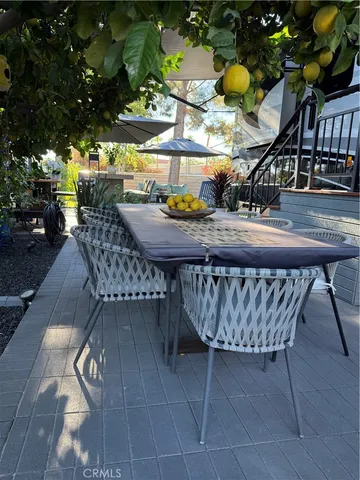 a view of outdoor seating space