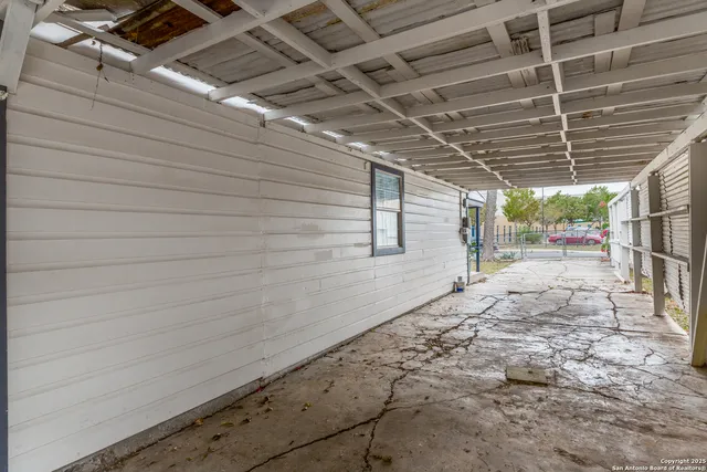 a backyard of a house