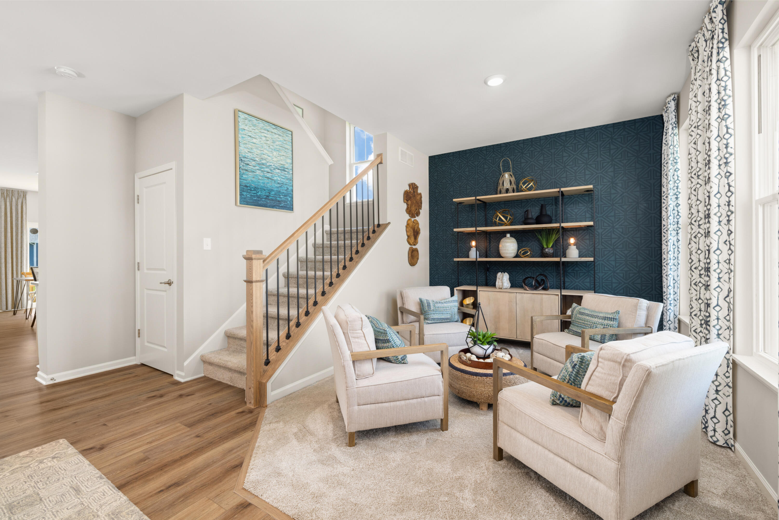 5567 Buttercup Avenue Portage, IN 46368 - Photo 2 of 17 a living room with furniture or stairs and a wooden floor
