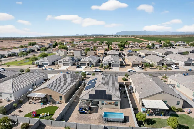 an aerial view of a city