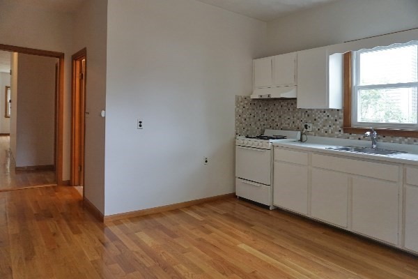 150 Brown Street, Unit 1L Waltham, MA 02453 - Photo 7 of 11 a kitchen with a sink cabinets and wooden floor