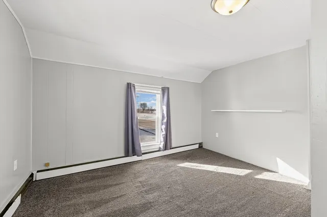 an empty room with closet